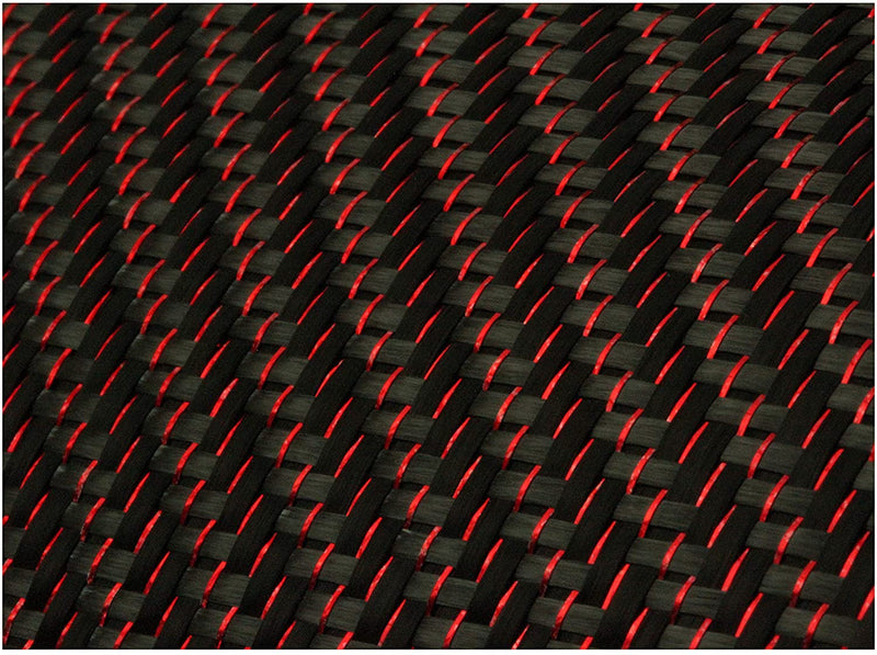 New special carbon fiber fabric with a red filament now available!