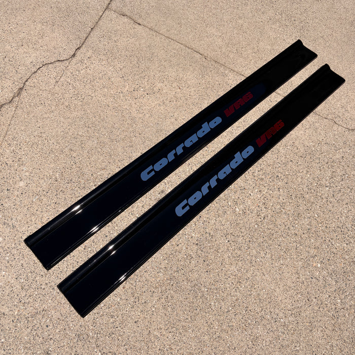 Corrado Gloss Black Door Sills Chrome Logos
