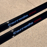Corrado Gloss Black Door Sills Chrome Logos