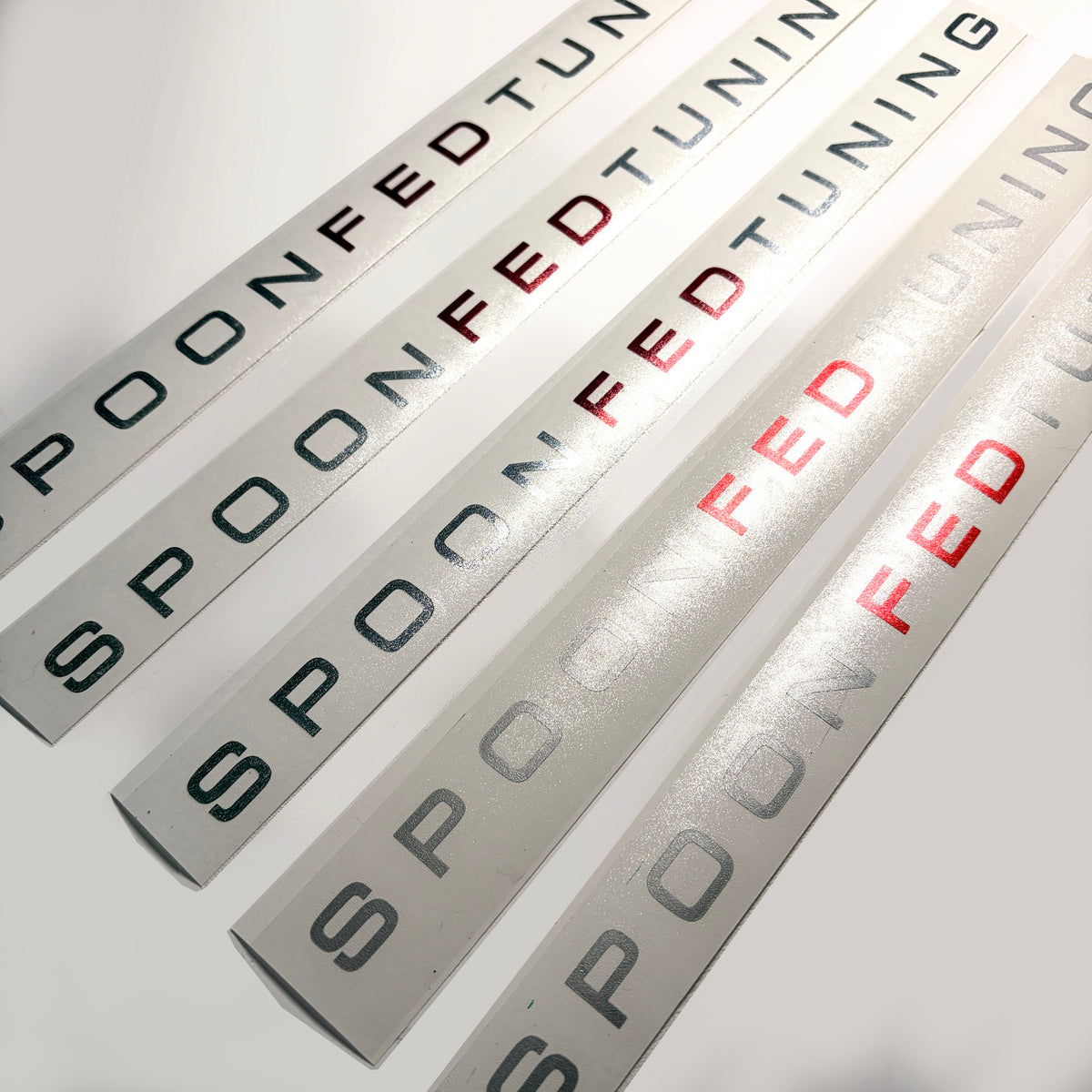 SpoonFedTuning 14" Two Color Chrome Stickers