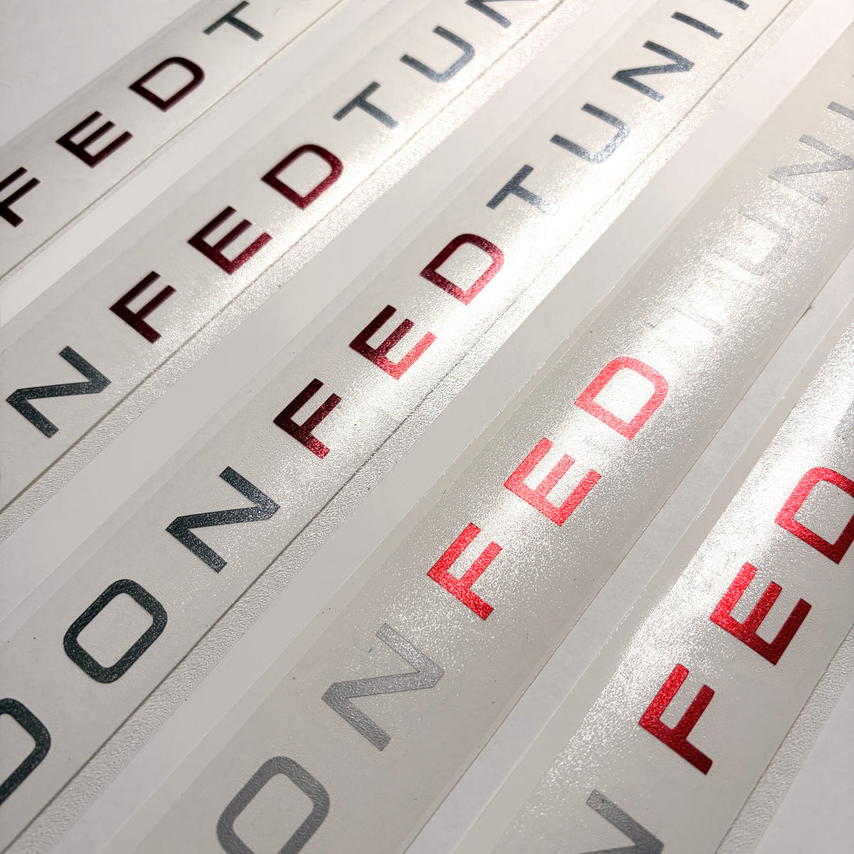 SpoonFedTuning 14" Two Color Chrome Stickers