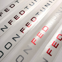 SpoonFedTuning 14" Two Color Chrome Stickers