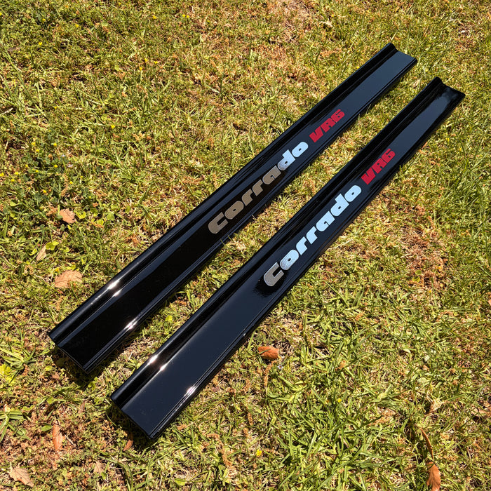 Corrado Gloss Black Door Sills Chrome Logos