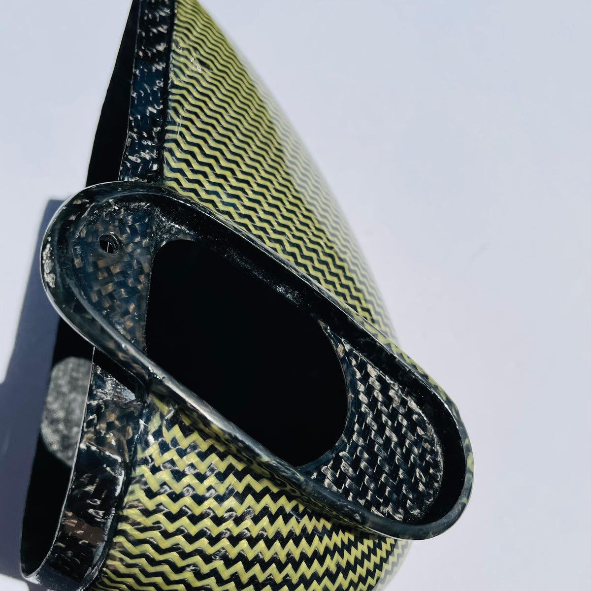 Corrado Carbon/Kevlar Side Mirrors Ylw/Blk Diagonal Weave