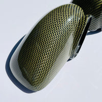 Corrado Carbon/Kevlar Side Mirrors Ylw/Blk Diagonal Weave