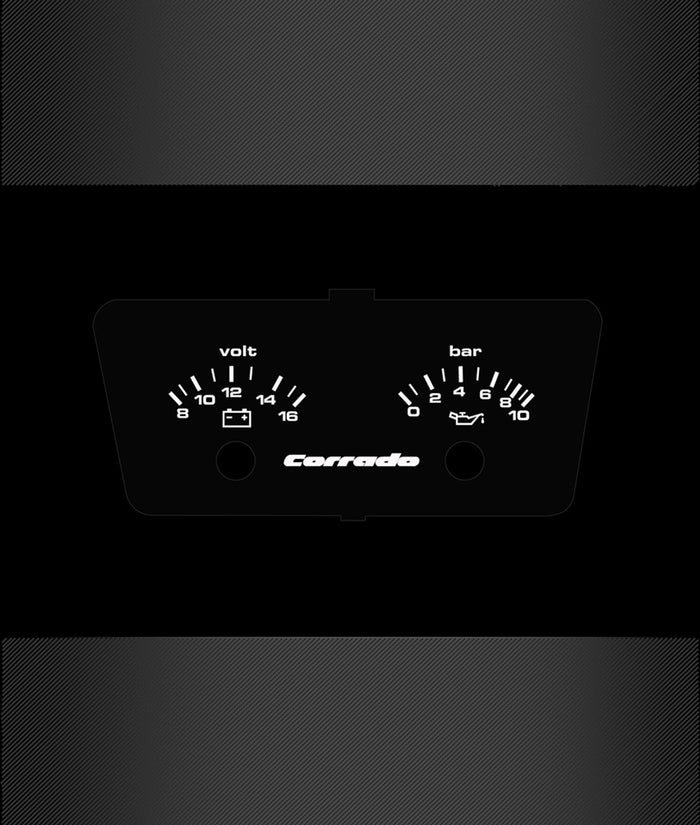 Corrado Backlit VR6 Volt/Oil Center Gauge Face Set