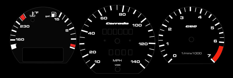 Corrado Backlit Gauge Faces G60/VR6