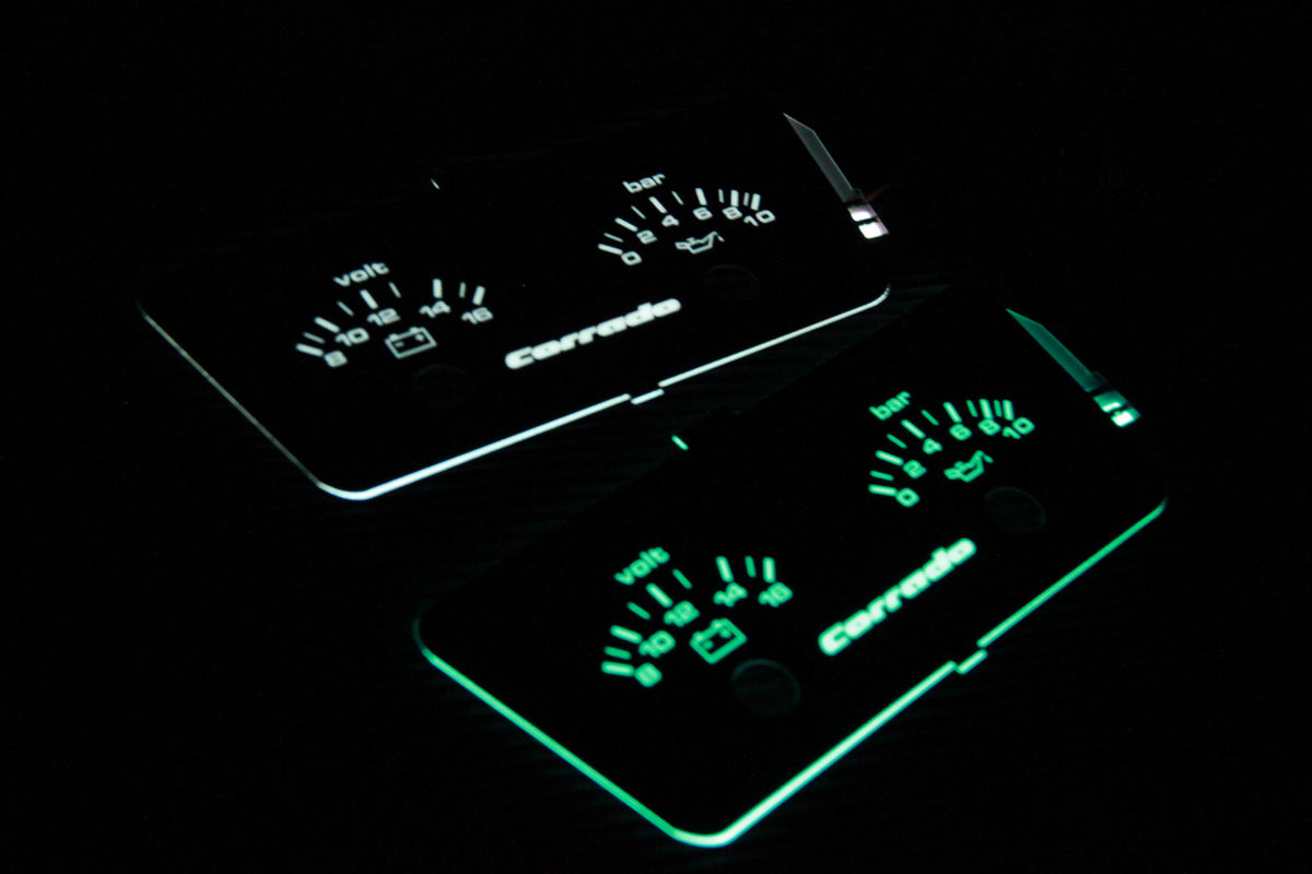 Corrado Backlit VR6 Volt/Oil Center Gauge Face Set