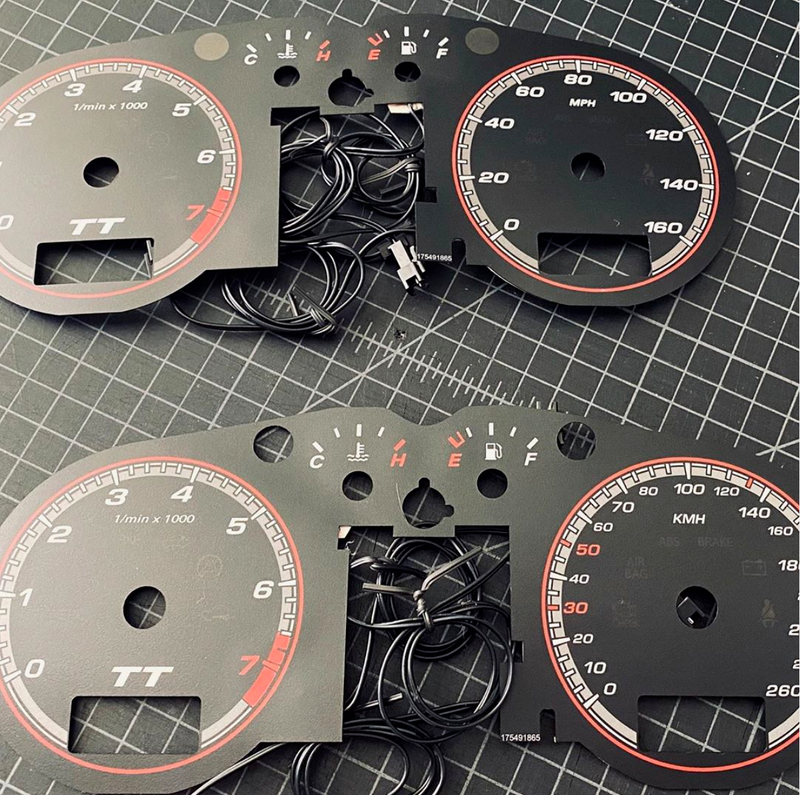 Audi TT Mk1 Illuminated Gauge Faces