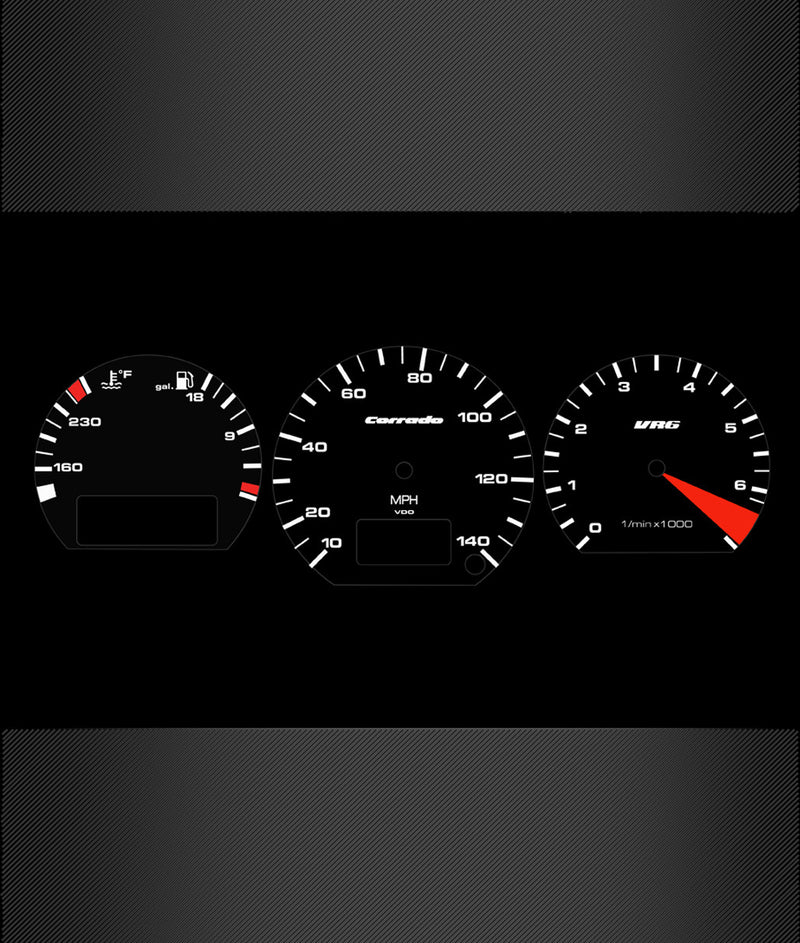 Corrado Backlit Gauge Faces G60/VR6