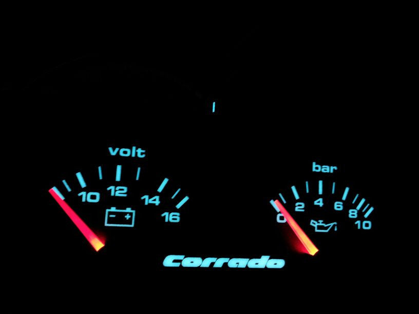 Corrado Backlit VR6 Volt/Oil Center Gauge Face Set